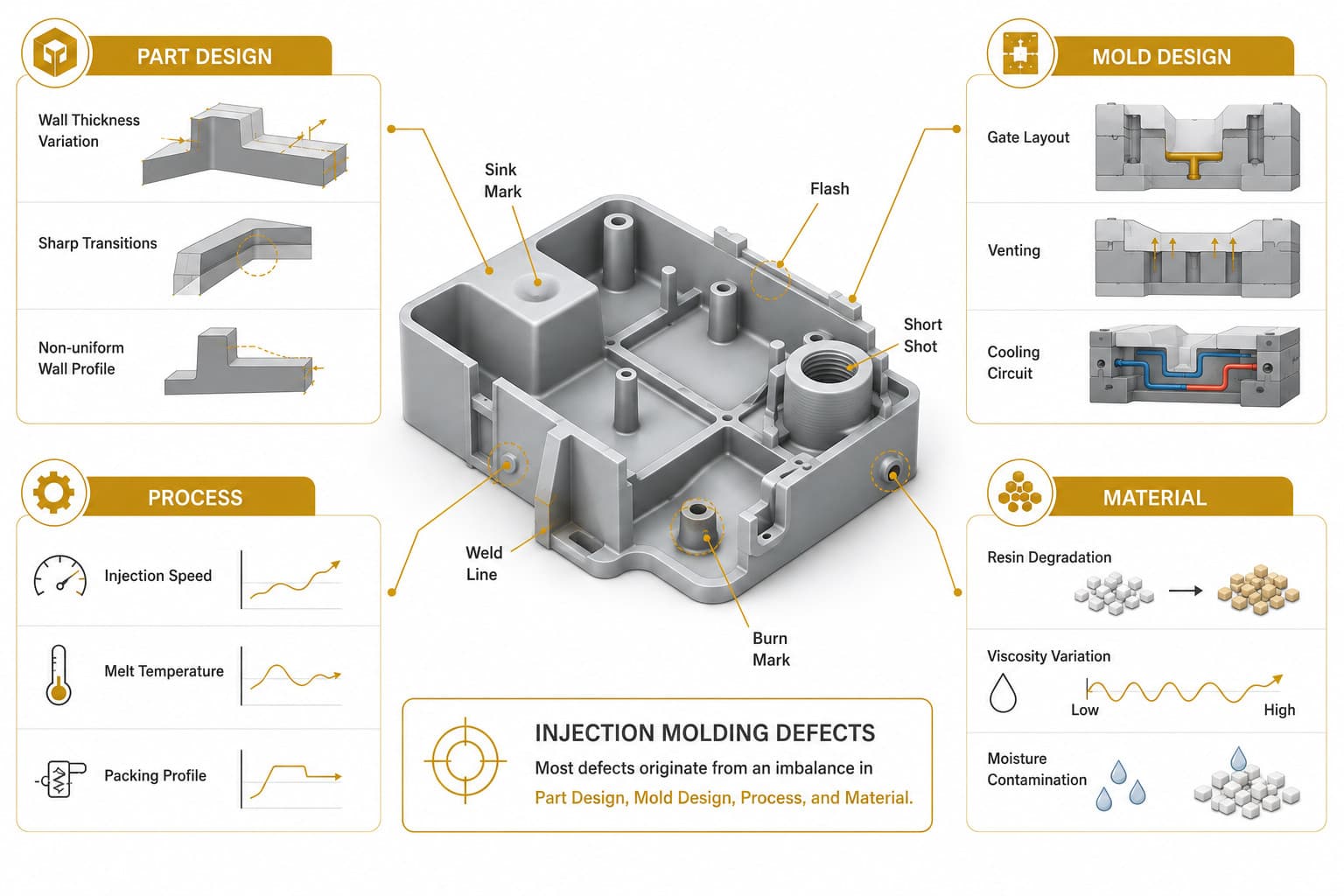 11 Injection Molding Defects: Identification, Causes, and Prevention