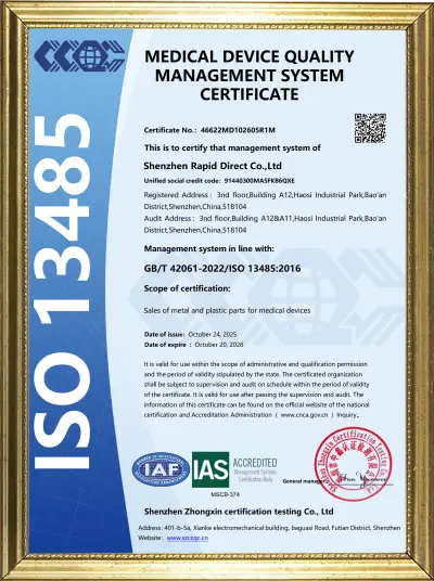 ISO 13485:2016 Certification
